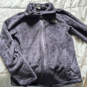 Purple North Face Zip Up Fleece